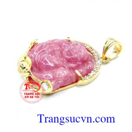 Mặt phật ruby bọc vàng TSVN mang lại may mắn, tài lộc.