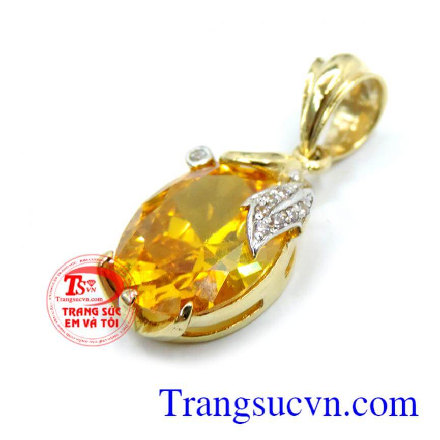 Mặt dây chuyền vàng đá phong cách