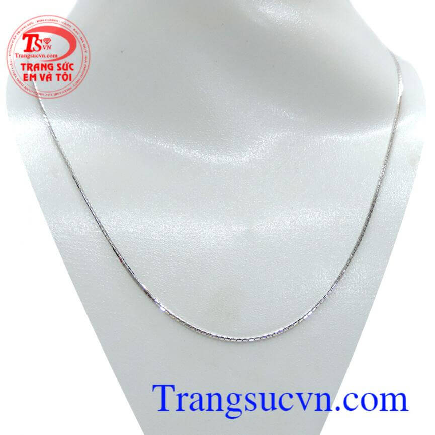 Dây nữ trắng vàng 18k giá rẻ