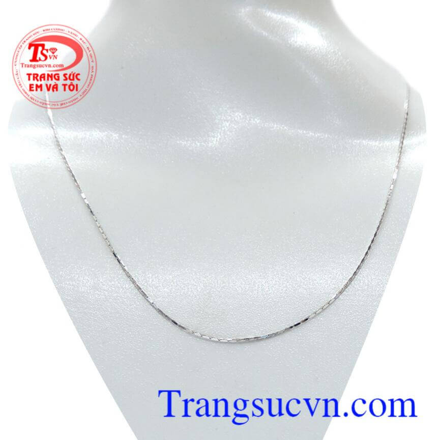 Dây vàng trắng 18k sáng
