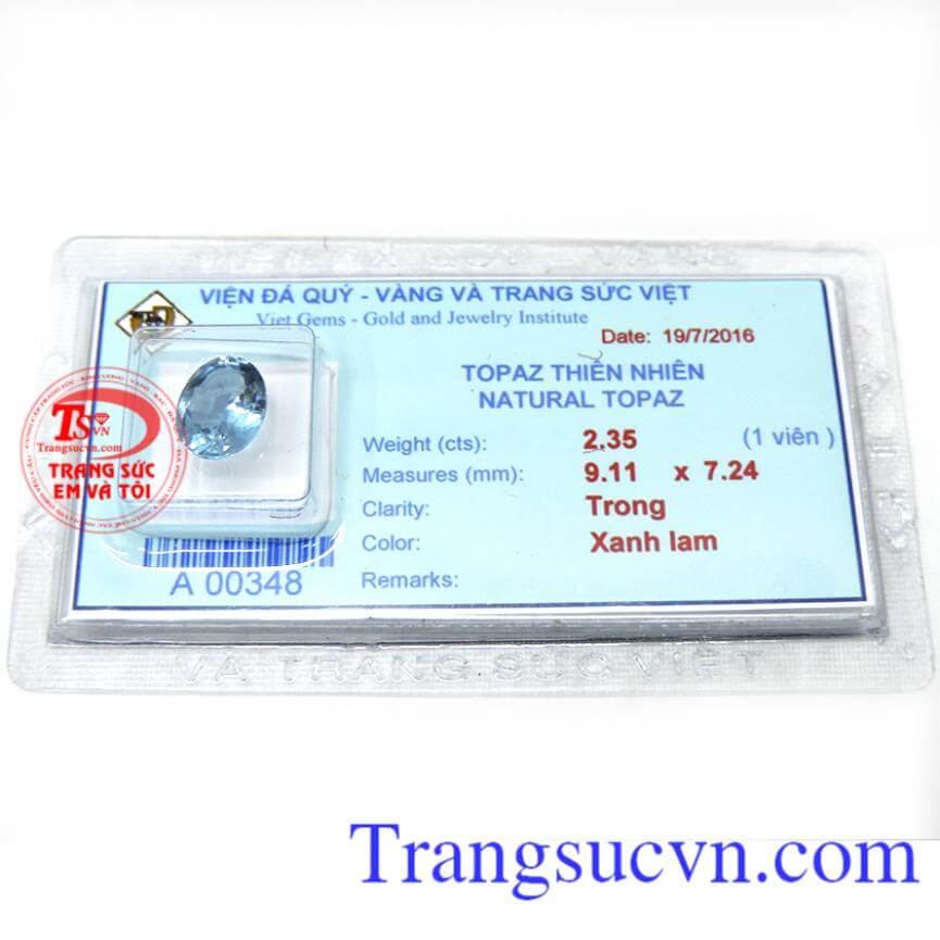 đá quý topaz xanh lam
