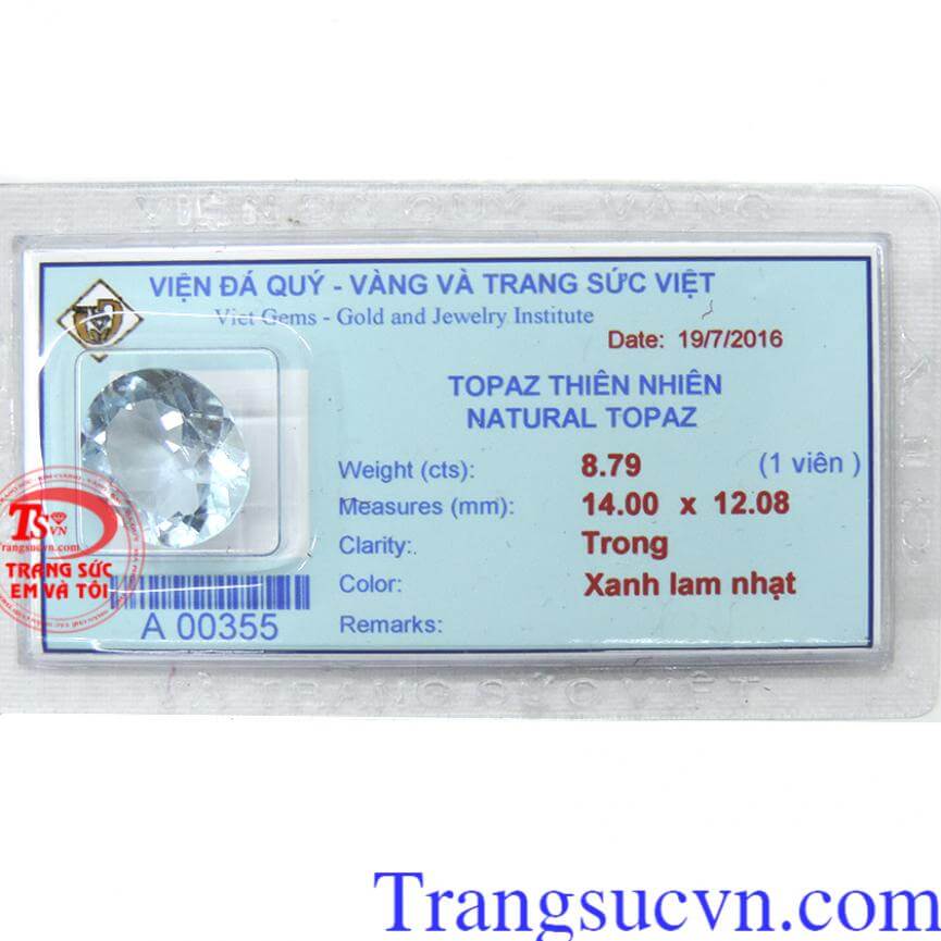Topaz thiên nhiên màu đẹp