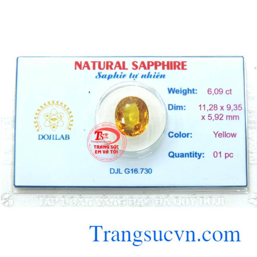Đá Sapphire vàng thiên nhiên