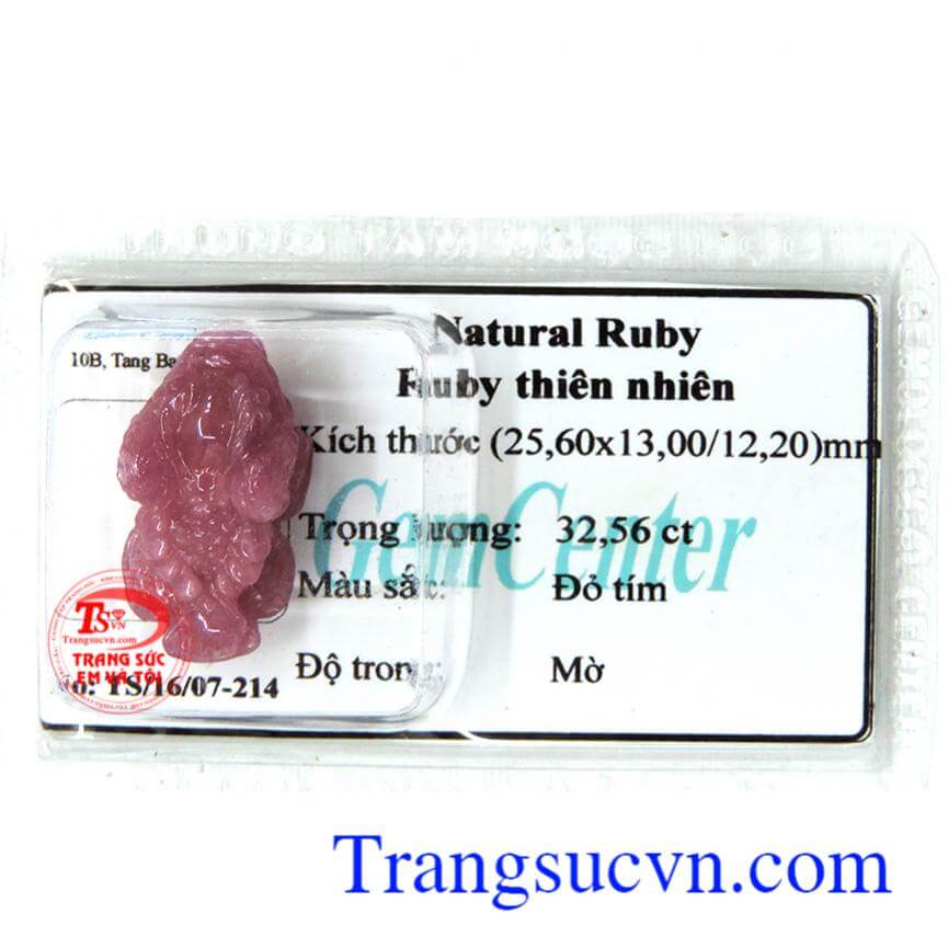 Thiềm thừ ruby thiên nhiên ép vỉ 