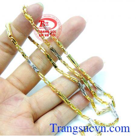 Dây chuyền nam vàng tây