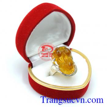 Chiếc Nhẫn nữ tỳ hưu bạc đá màu đá nhân tạo,nhẫn bạc giá tỳ hưu gia rẻ