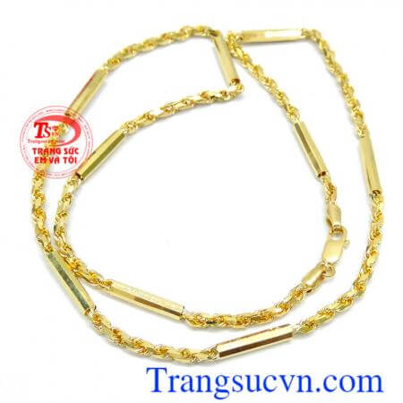 Dây chuyền vàng đốt phong cách