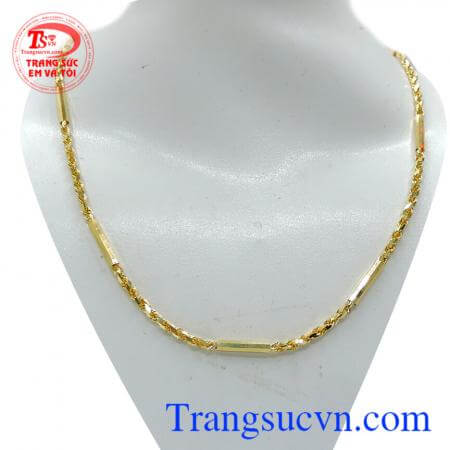 Dây chuyền vàng đốt phong cách, dây nam tây 10k đẹp, thiết kế kiểu dáng sang trọng, hình đốt, khúc, vàng, đảm bảo chất lượng, thương hiệu trang sức uy tín trên toàn quốc