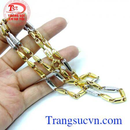 Dây chuyền nam vàng tây phong cách