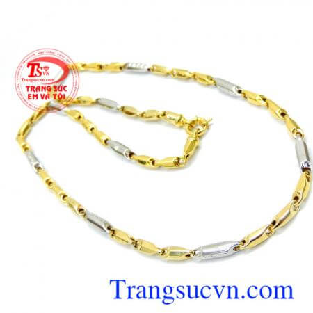 Dây chuyền nam vàng tây phong cách