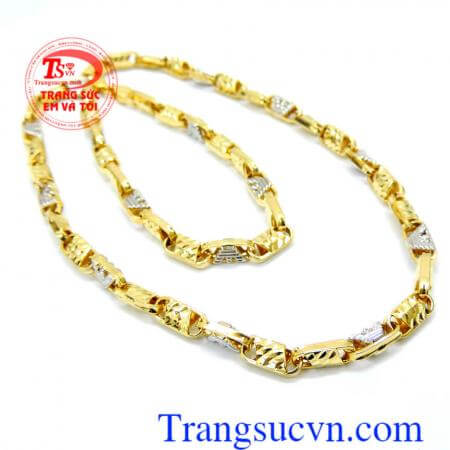 Dây nam 10k tham vọng, dây chuyền nam vàng tây 10k đẹp, dây nam vàng phong cách, thể hiện sự tham vọng và quyền lực của người đàn ông