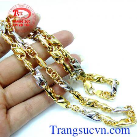 Vòng nam vàng phay sáng đẹp, dây chuyền nam vàng tây kiểu dáng phong phú, thiết kế sang trọng, sản phẩm kèm giấy kiểm định