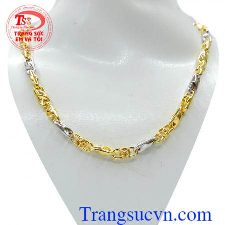 Vòng nam vàng phay sáng đẹp, dây chuyền nam vàng tây kiểu dáng phong phú, thiết kế sang trọng, sản phẩm kèm giấy kiểm định