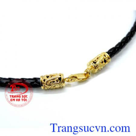 Dây da bọc rồng 4 đốt thời trang