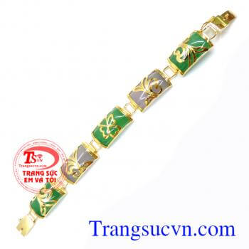 Lắc tay vàng tây. Lắc tay vàng ngọc cẩm thạch