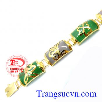 Lắc vàng tây dành cho nữ món quà đẳng cấp. Lắc tay vàng ngọc cẩm thạch