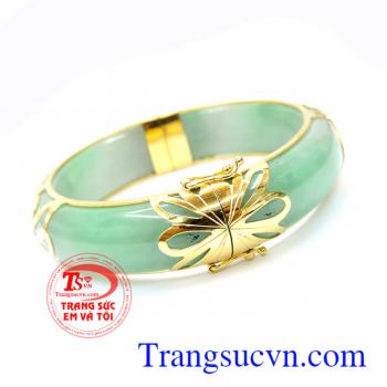 Vòng ngọc bọc vàng hoa