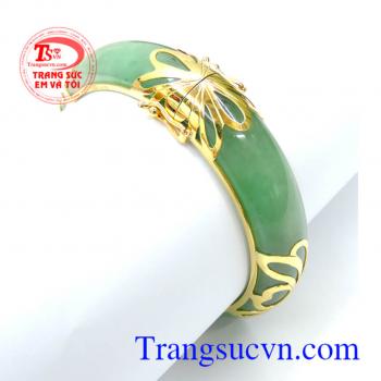 Vòng ngọc bọc vàng hoa