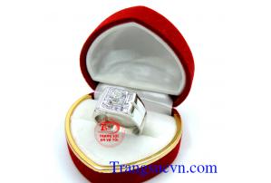 Nhẫn nam 18k vàng trắng