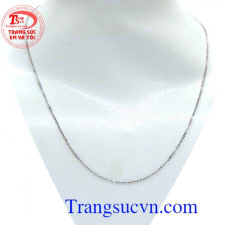 Vòng cổ vàng trắng 18k nữ