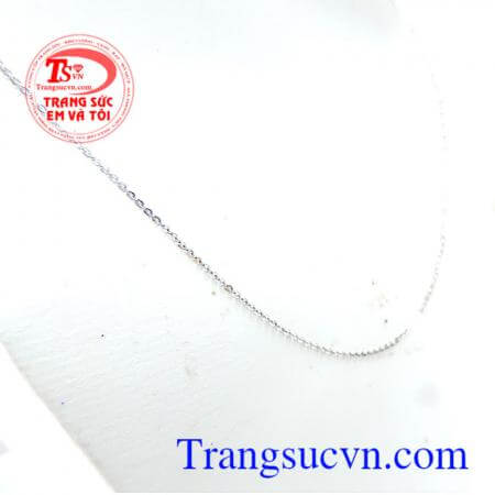 Vòng cổ vàng trắng 18k nữ