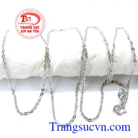 Vòng cổ vàng trắng 18k nữ
