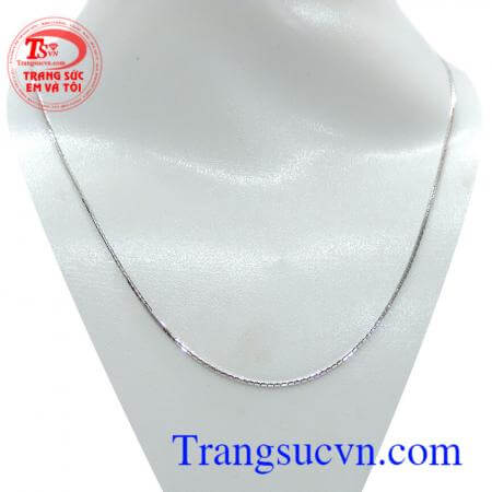 Dây nữ trắng vàng 18k giá rẻ