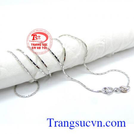 Dây vàng trắng 18k sáng