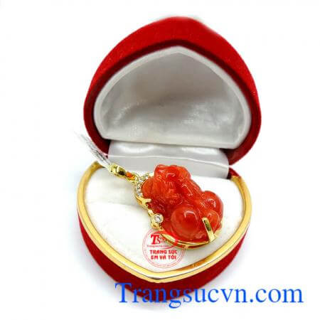 Mặt tỳ hưu bọc vàng 14k giao hàng trên toàn quốc.