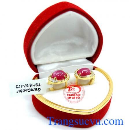 Hoa tai nữ ruby ngọt ngào giao hàng trên toàn quốc, bảo hành 12 tháng.