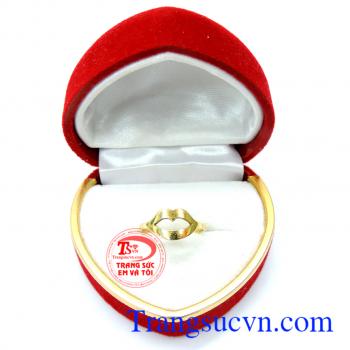 Nhẫn ngón út vàng tây 10k đẹp. Nhẫn môi ngón út phong cách Hàn