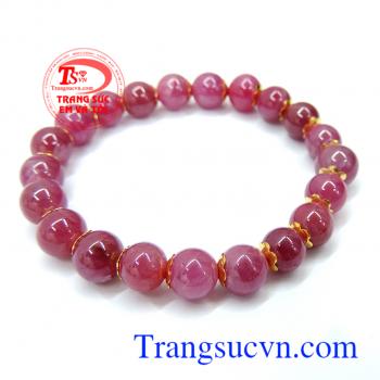 Vòng tay nữ ruby bọc vàng sang trọng. Vòng tay ngọc nữ đẹp