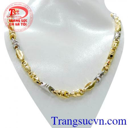 Dây chuyền 14k lịch lãm, dây chuyền nam vàng tây thiết kế kiểu dáng italy sang trọng, lịch lãm, dây chuyền mạnh mẽ cho nam