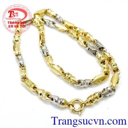 Dây chuyền 14k lịch lãm, dây chuyền nam vàng tây thiết kế kiểu dáng italy sang trọng, lịch lãm, dây chuyền mạnh mẽ cho nam