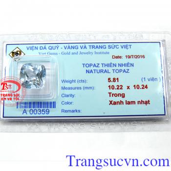 Topaz thiên nhiên xanh lam nhạt