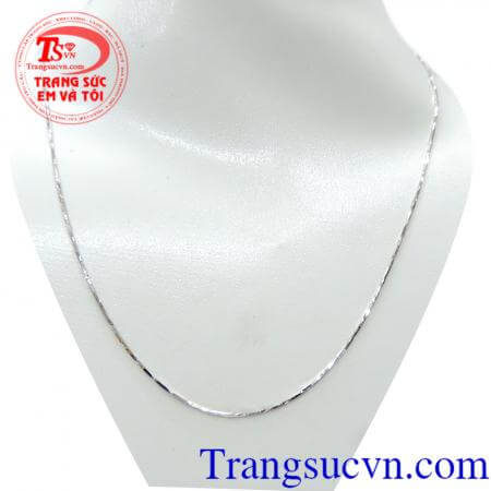 Dây nữ Ý vàng trắng quyến rũ, dây chuyền nữ vàng trắng đẹp rạng ngời