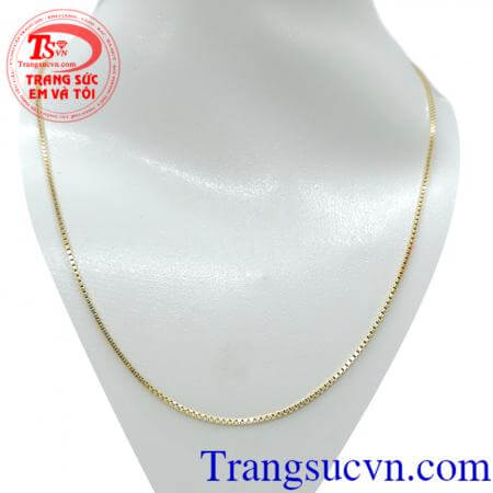 Dây chuyền vàng tây 10k nhập khẩu Italy thiết kế nhẹ nhàng tinh tế