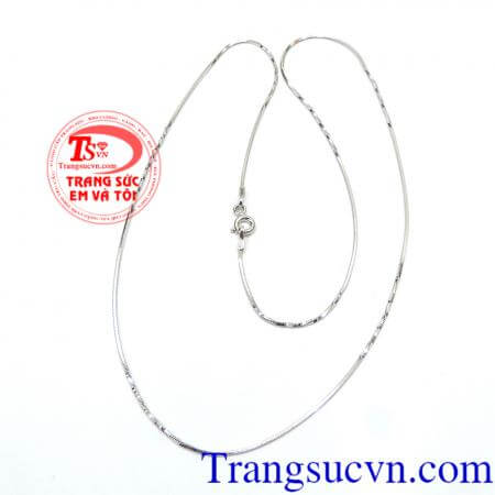 Dây chuyền vàng trắng nhỏ xinh, dây chuyền vàng tây 10k