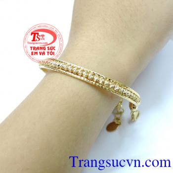 Lắc vàng tây 10k cho nữ. Lắc nữ Ý xinh xắn