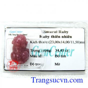 Tỳ hưu ruby thiên nhiên ép vỉ