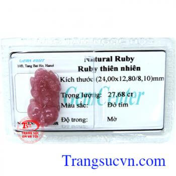 Tỳ hưu đá quý ruby thiên nhiên TSVN