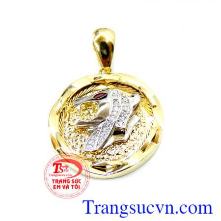 Mặt dây chuyền nam hình báo đẹp