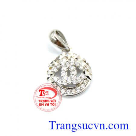 Mặt dây vàng trắng chanel TSVN