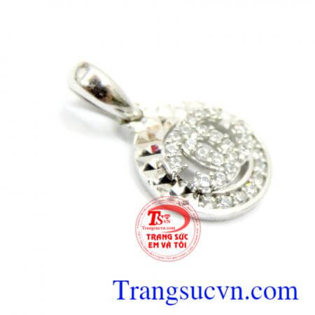 Mặt dây vàng trắng chanel TSVN