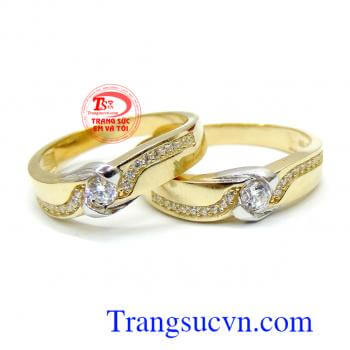 Nhẫn cưới vàng tây 10k
