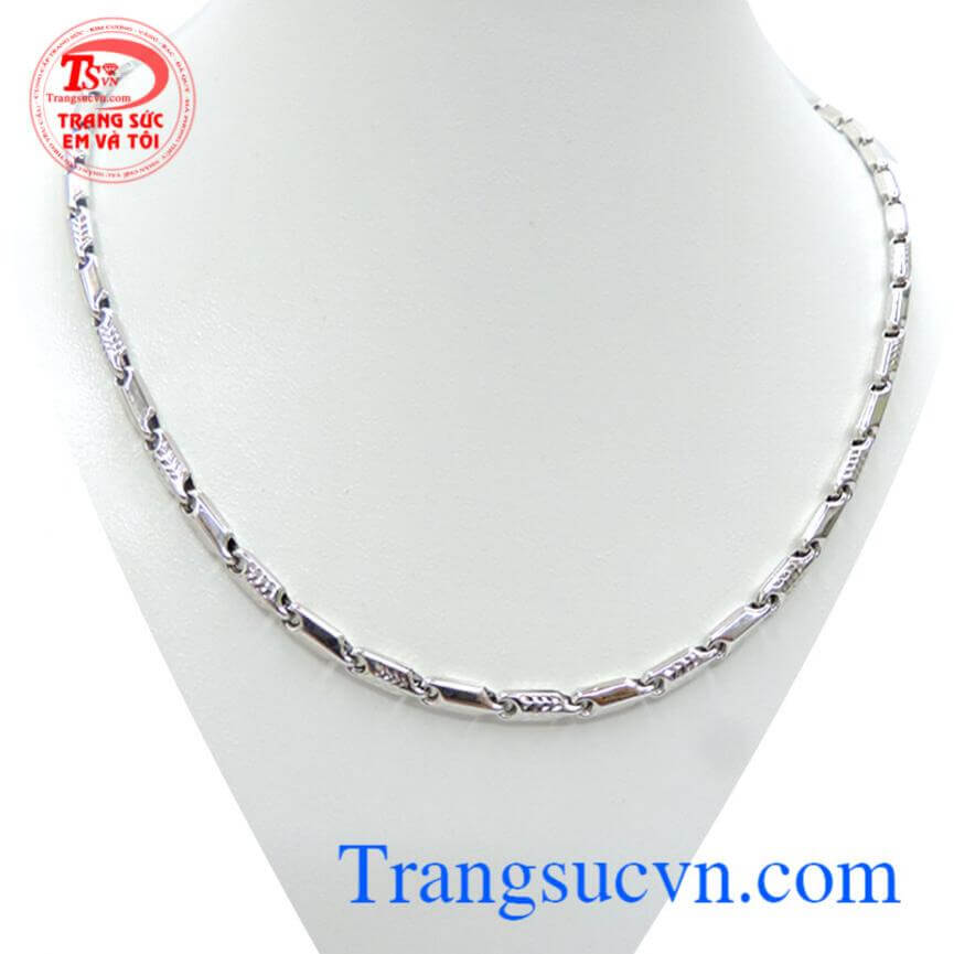 Dây chuyền vàng Ý trắng 18k