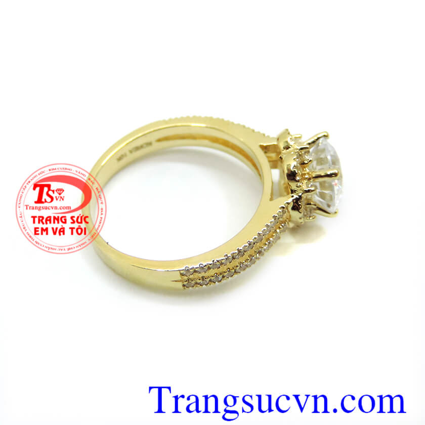 Nhẫn nữ kiểu cách mới lạ. Nhẫn nữ vàng tây 10k korea