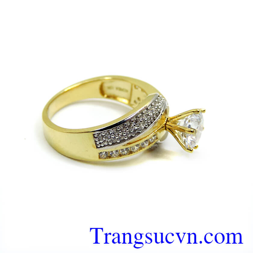 Nhẫn dành cho nữ xinh. Nhẫn nữ korea 10k kim cương