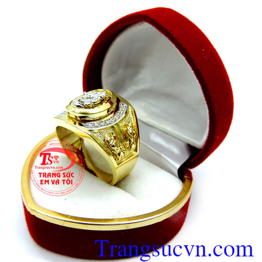 Chiếc Nhẫn nam vàng rồng chất lượng vàng đảm bảo,Uy tín bền đẹp và sáng bóng