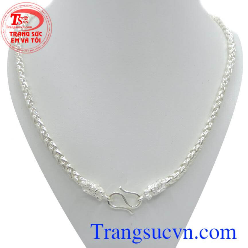 Dây bạc nam đầu rồng nhỏ